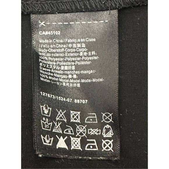 Maison Scotch Dress Jolie Vagabonde Mixed Media Black Knit Top Pockets Sz 2 - Picture 6 of 6